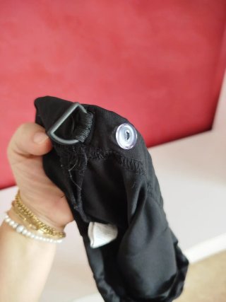 Pantaloni premaman a zampa elasticizzati neri