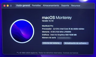 MacBook Pro 13 2016 i5 2.0 8GB RAM 250GB SSD