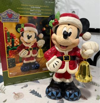 Figura Mickey Navidad Jim Shore Madera