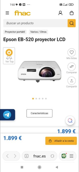 Proyector Epson EB-520 LCD