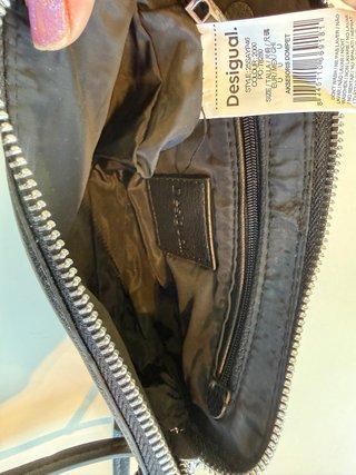 Bolso Desigual Negro Porta Móvil Asa