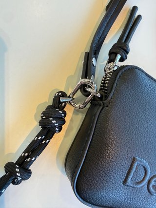 Bolso Desigual Negro Porta Móvil Asa