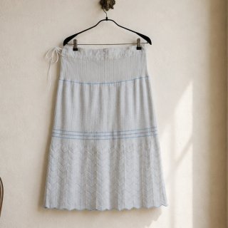 Falda vintage de punto calado cintura ajustable