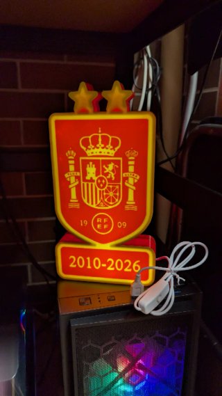 Lámpara 3D Selección Española 2 estrellas