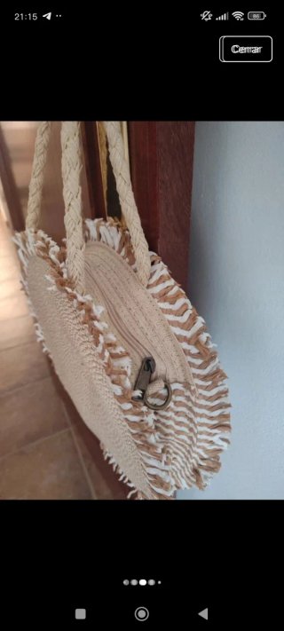 Bolso de mimbre grande para mujer