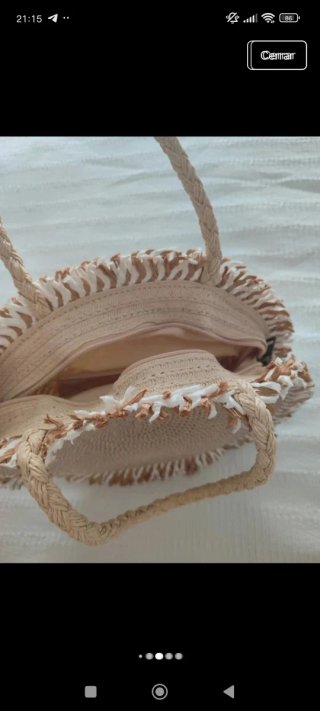 Bolso de mimbre grande para mujer