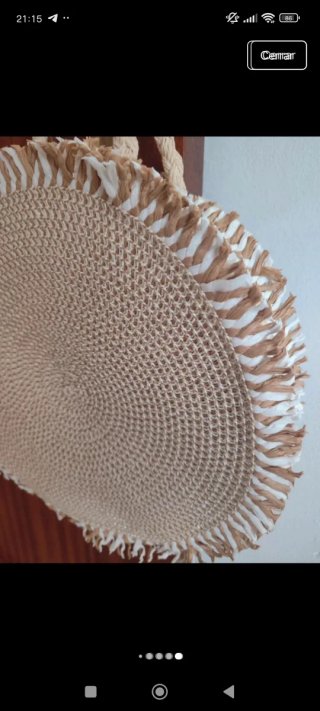 Bolso de mimbre grande para mujer