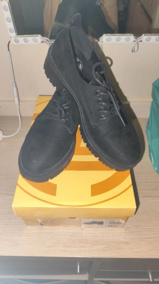 Mocasines antelina negros