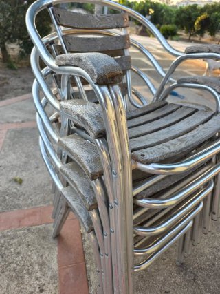 5 Sillas de terraza apilables