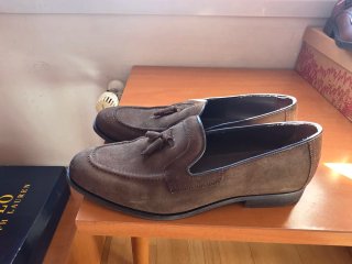 Zapatos Massimo Dutti ante marrón T.45