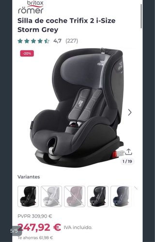 Silla de coche Britax Römer negra