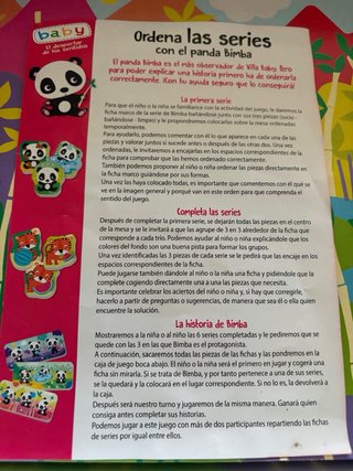 Juego Educa Baby Ordena Las Series Panda