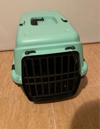 Transportín Mascotas Perro Gato Verde Menta/Negro