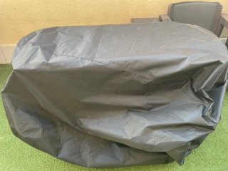 Barbacoa de gas negra