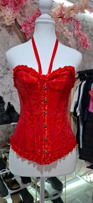 Corsé Rojo Elegante con Volantes