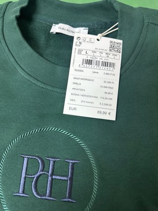 Sudadera Pedro del Hierro sin capucha verde