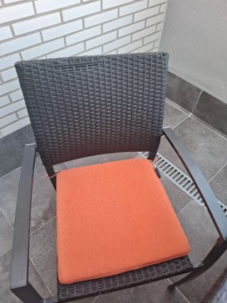 Mesa y 6 Sillas Jardín Cristal y Metal