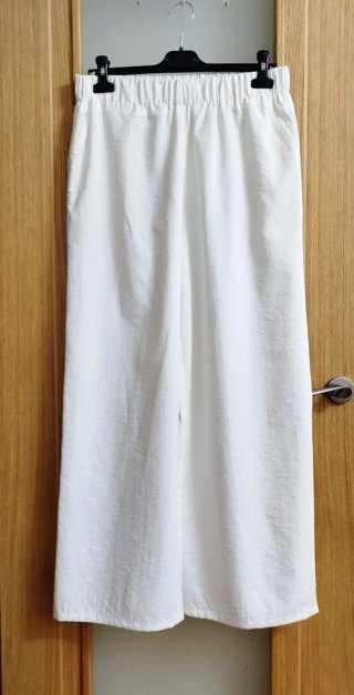 Pantalón fluido blanco Talla L/XL