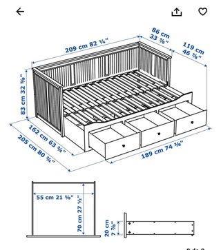 Diván cama IKEA Hemnes (se hace matrimonio)