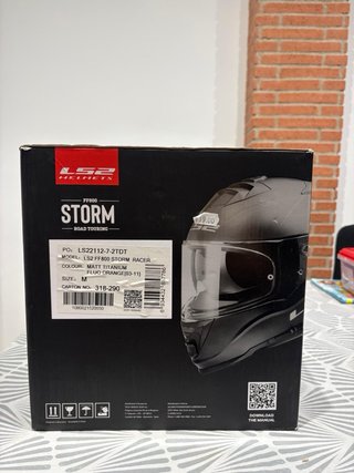 Casco Moto LS2 Carbono y Rojo