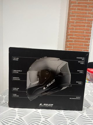 Casco Moto LS2 Carbono y Rojo