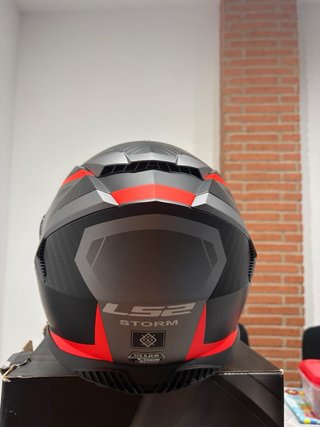 Casco Moto LS2 Carbono y Rojo