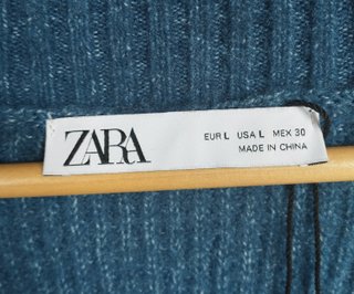 Jersey Zara Punto Azul Petróleo Talla L