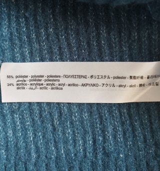 Jersey Zara Punto Azul Petróleo Talla L