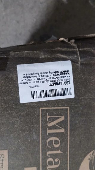 Cama metal 90x190 negra, soporta 450kg