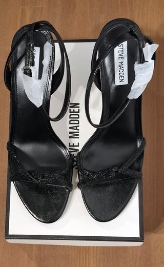 Sandali Steve Madden neri con strass Tg 41