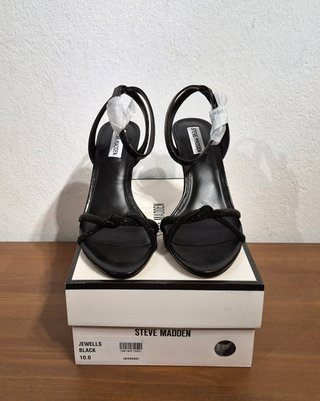 Sandali Steve Madden neri con strass Tg 41
