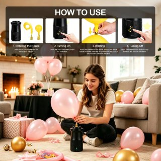 Inflador Eléctrico Portátil Globos