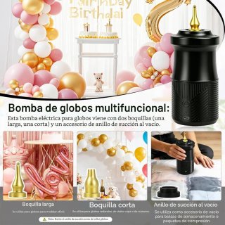 Inflador Eléctrico Portátil Globos