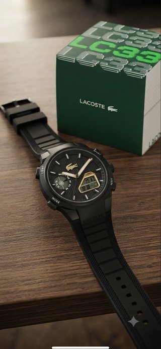 Reloj Lacoste Negro y Dorado