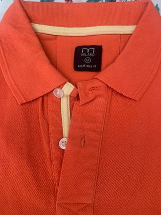 Polo MILANO salmón anaranjado talla M