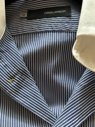 Camisa Dsquared2 Rayas Azul Blanco
