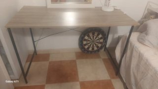 Mesa de escritorio madera y metal