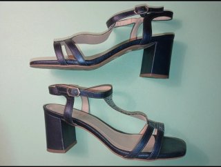 Sandalias Fiesta Strover - Talla 38 - Azul Marino