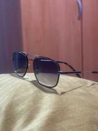 Gafas de sol Retro doradas y marrones