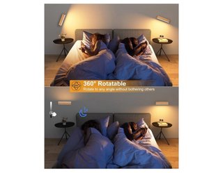 Lámpara LED madera recargable con mando