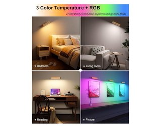 Lámpara LED madera recargable con mando