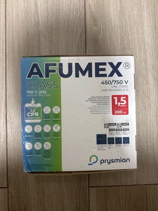 Hilo Eléctrico AFUMEX 1,5mm2 Tierra 200m