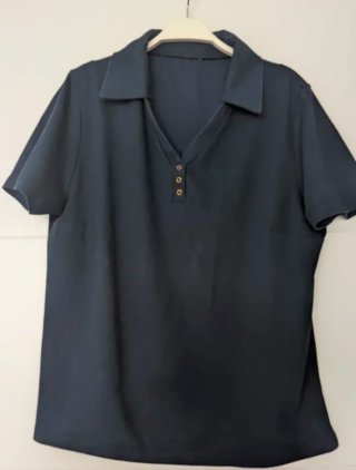 Jersey Malva Cuello o Camiseta Polo Azul Marino