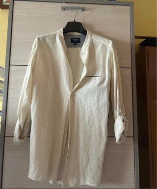 Camicia Lino PULL&BEAR Beige Taglia M