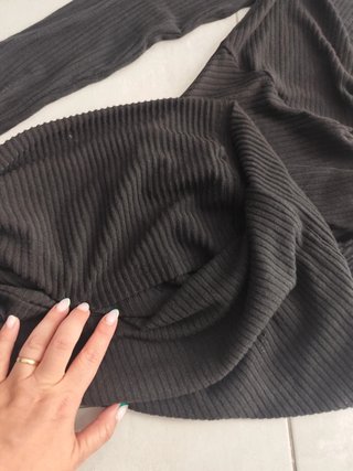 Vestido negro manga larga XL
