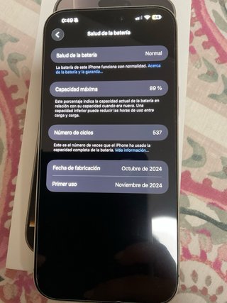 iPhone 16 Pro Max 256GB Titanio natural. Impecable