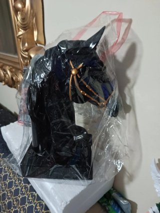 Estatua Caballo Negro 34cm aproximadamente