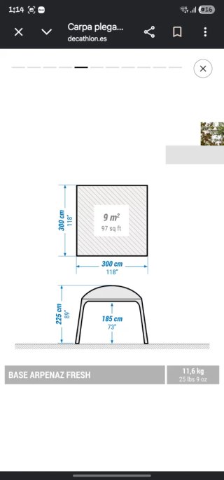 Carpa plegable Decathlon