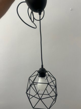 Lámpara colgante geométrica negra