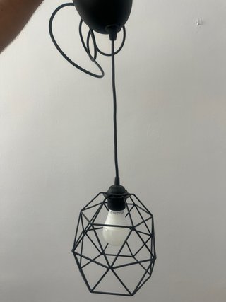 Lámpara colgante geométrica negra
